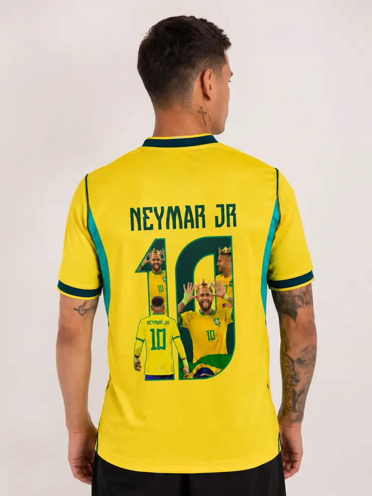 Camisa Brasil I 2026 — Torcedor Neymar Jr nº 10 — Masculina